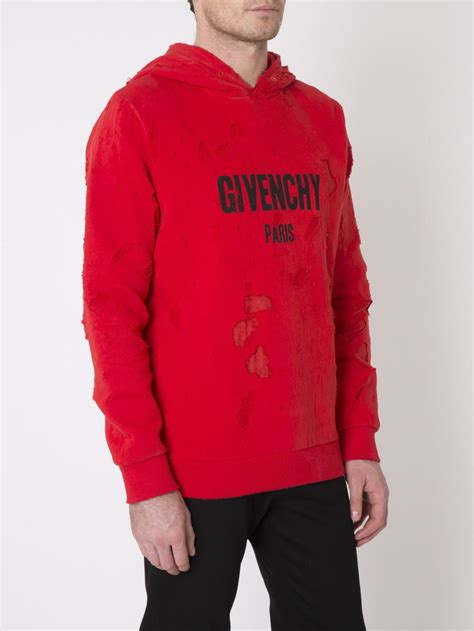 givenchy hoodie ripped|givenchy men's destroyed hoodie.